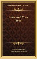 Prose and Verse (1916)