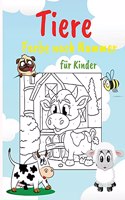 Tiere Farbe nach Nummer für Kinder