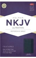 NKJV Large Print Ultrathin Reference Bible, Slate Blue