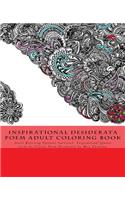 Inspirational Desiderata Poem Adult Coloring Book