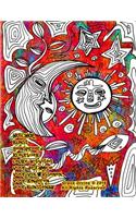 HUICHOL kunst geinspireerd kleurboek leuke activiteit voor de familie voor volwassenen voor kinderen door kunstenaar Grace Divine