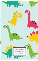 Dot Grid Journal: 2017 Journal Notebook, Bullet Journal, 122 Pages 5.5x8.5 Happy Dinosaur in Dinotopia