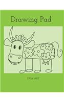 Drawing Pad: Silly Cow Sketchbook, 100 Blank Pages, Extra large (8.5 x 11) White paper, Sketch, Draw and Paint