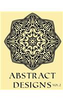 Abstract Designs Vol.2 Adult Coloring Book Colouring 52 Stars, Mandalas & Designs
