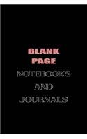 Blank Page Notebooks And Journals: Lined Notebook Journal To Write In