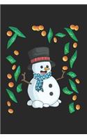 Christmas Snowman Rain Money Notebook: Graph Paper Journal 6x9 - 120 Pages