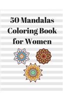 50 Mandalas Coloring Book for Women