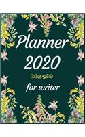 Planner 2020 for Writer: Jan 1, 2020 to Dec 31, 2020: Weekly & Monthly Planner + Calendar Views (2020 Pretty Simple Planners)