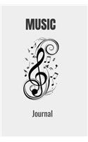 Music Journal: Blank Music Sheet Notebook: Music Manuscript Paper, Staff Paper, (6"x9" - 100 Pages), Music Composition Book