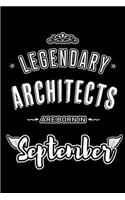 Legendary Architects are born in September: Blank Lined Architecture Journal Notebooks Diary as Appreciation, Birthday, Welcome, Farewell, Thank You, Christmas, Graduation gifts. for workers &
