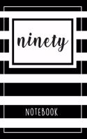 Black And White Striped Notebook