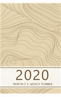 2020 Monthly & Weekly Planner: Hourly appointment planner. 7 full daily columns. Schedule, arrange, plan events. Monday start week. 9.0" x 6.0". Portable. (Graphic design. Layers,