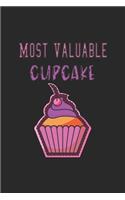 Most Valuable Cupcake: My Prayer Journal, Diary Or Notebook For cupcake lover. 110 Story Paper Pages. 6 in x 9 in Cover.