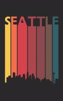 Seattle Skyline Notebook - Seattle Gift - Vintage Seattle Pride Journal - Skyline Diary for Friends And Family From Seattle: Medium College-Ruled Journey Diary, 110 page, Lined, 6x9 (15.2 x 22.9 cm)