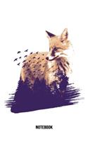 Notebook: Fox Notebook Blank Line Animal Journal Lined with Lines 6x9 120 Pages Checklist Record Book Funny Take Notes Planner Paper Christmas Gift for Cute F