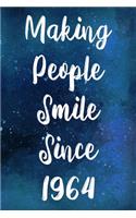 Making People Smile Since 1964: The perfect gift for a birthday - unique personalised year of birth journal!