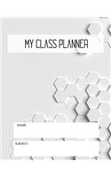 Octagon Shapes My Class Planner: Medium College Ruled Notebook, 120 Page, Lined 8.5 X 11 in (21.59 X 27.94 CM)