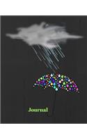 Journal: The Smell of Rain Self Expression Diary Notebook: Inspirational Daily Entry Writing: Personal 8 X 10 Blank Lined 100 Pages Book: Start a Diary Each 