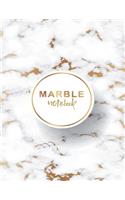 Marble: Gold & Gray Marble on white cover and Lined pages, Extra large (8.5 x 11) inches, 110 pages, White paper(1 Gold & Gray Marble on White Notebook)