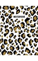 Notebook: Composition Book, Journal (8.5 X 11 Inches, 120 Pages, Lined Paper) Leopard Print Design-Classic
