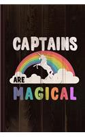 Captains Are Magical Journal Notebook: Blank Lined Ruled for Writing 6x9 110 Pages