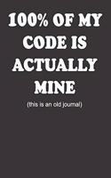 100% of the Code Is Actually Mine (This Is an Old Journal)