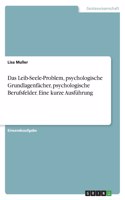 Leib-Seele-Problem, psychologische Grundlagenfächer, psychologische Berufsfelder. Eine kurze Ausführung
