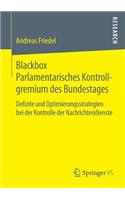 Blackbox Parlamentarisches Kontrollgremium Des Bundestages