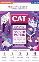 Oswaal CAT 25 Years Chapter-Wise & Topic-Wise Solved Papers Hardcover Book (VARC, DILR & QA) (1991-2008 & 2017-2023) For 2024 Exam