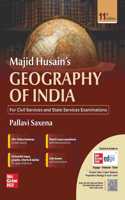 Geography of India (English) for UPSC CSE 2025 by Majid Husain and Pallavi Saxena | 11th edition (latest) - Multicolour book | Civil Services Exam - Prelims, Mains and Interview | State PSCs exams/ PCS exams | Solved Previous Years' Questions (PYQs