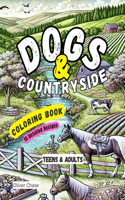 Dogs & Countryside Coloring Book