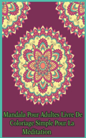 Mandala pour adultes livre de coloriage simple pour la méditation