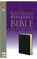 KJV, Reference Bible, Giant Print, Personal Size, Imitation Leather, Black, Red Letter Edition