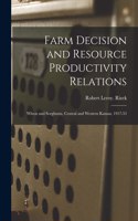Farm Decision and Resource Productivity Relations
