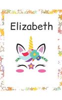 Elizabeth: Customized Lined Notebook for Girls