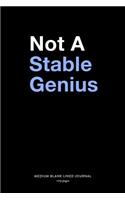 Not A Stable Genius, Medium Blank Lined Journal, 109 Pages