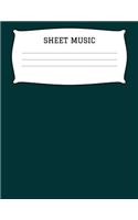 Sheet Music: Theory and Composition Notebook - Treble and Bass Clef Blank Staff Manuscript Paper For Composers - Song Writing Journals, Music Diary