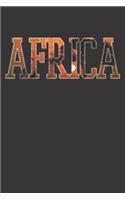 Africa Gift Notebook: Vintage Africa Sunset Sunrise Safari Vacation Souvenir 6x9 Dot Grid Dotted 120 Pages Notebook Sketchbook Journal