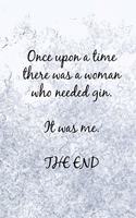 Once Upon a Time There Was a Woman Who Needed Gin. It Was Me. the End: Grey Ice Funny Drink Slogan Homework Book, Writing Pad, Notepad, Idea Notebook, Composition Jotter, Journal Diary, Planner