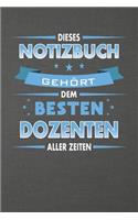 Dieses Notizbuch Gehört Dem Besten Dozenten Aller Zeiten: Punktiertes Notizbuch mit 120 Seiten zum festhalten für Eintragungen aller Art