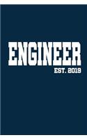 Engineer est. 2019: 6x9 Weekly Planner 2019/2020 Graduation Gift for College or University Graduate for college, high school or students