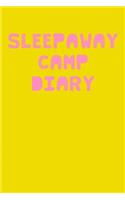 Sleepaway Camp Diary: Cute Lined Journal for Journaling and Memories with Sweet Pink and Yellow Cover