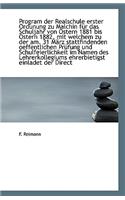 Program Der Realschule Erster Ordunung Zu Malchin Fur Das Schuljahr Von Ostern 1881 Bis Ostern 1882,