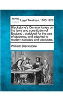Blackstone's Commentaries on the laws and constitution of England