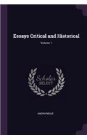 Essays Critical and Historical; Volume 1