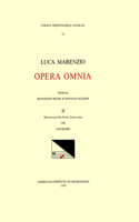 CMM 72 Luca Marenzio (1553-1599), Opera Omnia, Edited by Bernhard Meier and Roland Jackson. Vol. II Motectorum Pro Festis Totius Anni, 1585