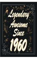 Legendary Awesome Since 1968 Notebook Birthday Gift: Lined Notebook / Journal Gift, 120 Pages, 6x9, Soft Cover, Matte Finish