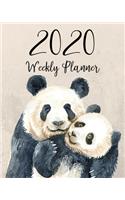 2020 Weekly Planner: One-The-Go Weekly Planning Calendar, Gifts For Panda Lovers