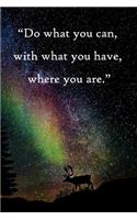 Do what you can, with what you have, where you are