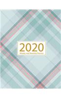 2020 Academic Planner Weekly And Monthly: Jan 1, 2020 to Dec 31, 2020: Calendar Schedule Organizer and Journal Notebook With Inspirational Quotes And Gingham Cover